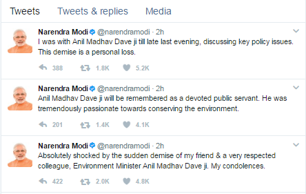 modi tweets